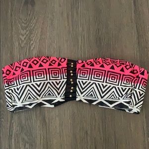 Strapless bikini top size M